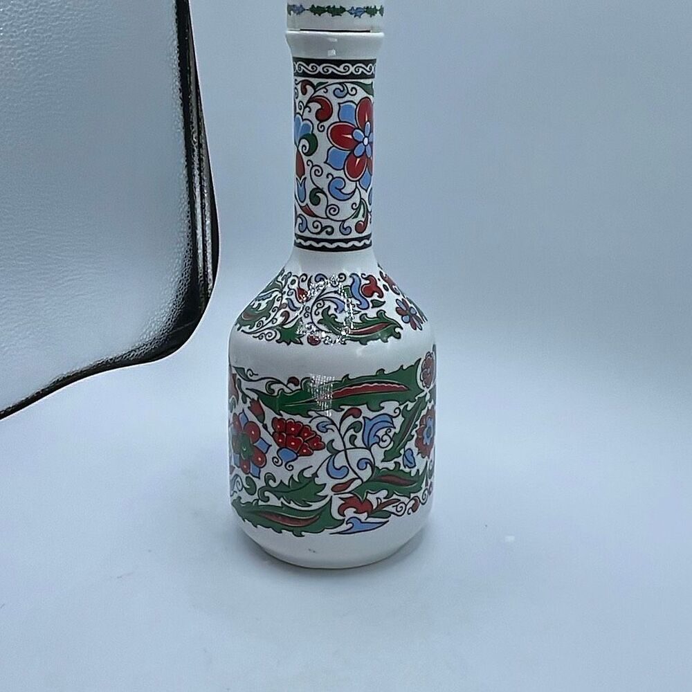 Vintage handmade Metaxa porcelain liquor bottle decanter from Greece.